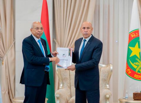 غزواني يستقبل منسق الحوار الوطني بالقصر الرئاسي