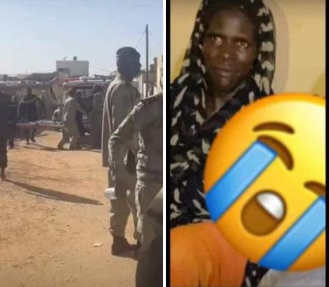 صورة السيدة و عملية نقل جثمانها إلى المشفى