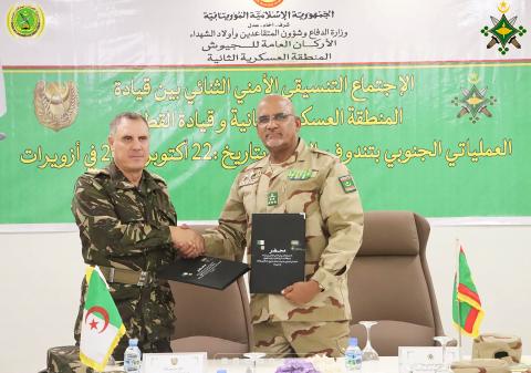 ازويرات: اجتماع عسكري موريتاني جزائري للتنسيق حول تأمين الحدود