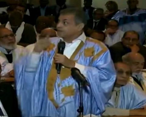 العمدة و النائب القاسم ولد بلالي خلال كلمته يوم امس