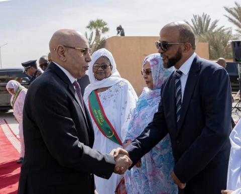 سومارى يستقبل الرئيس غزواني خلال تدشين توسعة مستشفى الأعصاب بنواكشوط في ديسمبر 2024