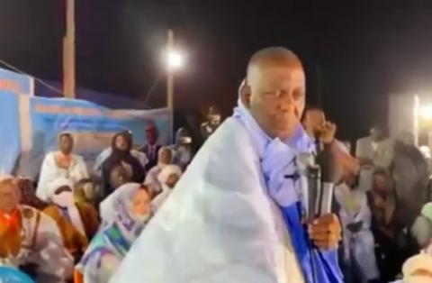 المرشح، ولد عبيدي خلال كلمته بنواذيبو